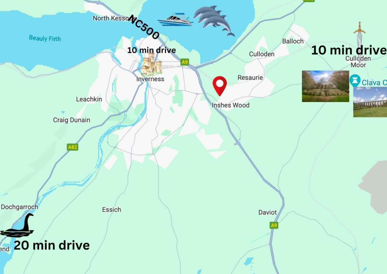 Comfortable, Modern Apartment With Parking. Inverness. Eksteriør bilde